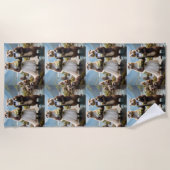 **「キスで封じ込め：恋の旅** ビーチタオル (正面)