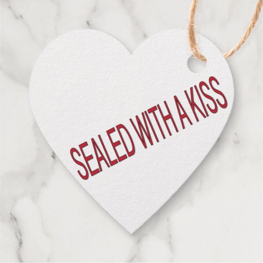 キスで封印された愛の引用符 メタリックタグ フェイバータグ (裏面)