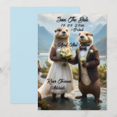 **"キスで封印された:オッターリー・イン・ラブ"** セーブザデート (正面/裏面)