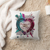 キスで封印されたTシャツ | 骨折した誓い クッション (ブランケット)