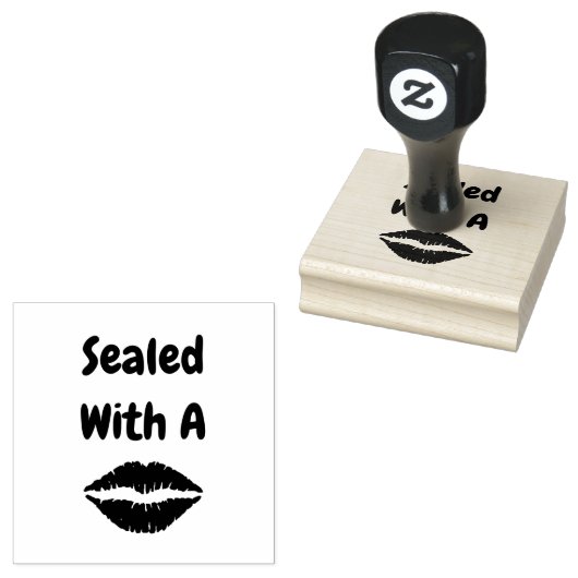 「キスで封印」 ラバースタンプ (押印)