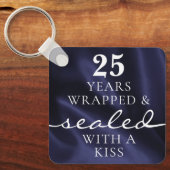 キスで封印 青い25歳の誕生日記念日 キーホルダー (正面)