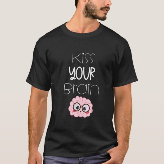 キスで脳がキュン先生 Tシャツ (正面)