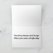 キスとハグを毎日に送恋しく思る カード (内部)