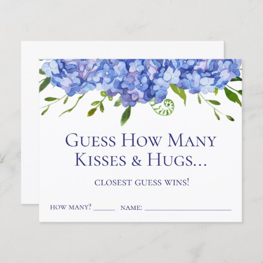 キスとハグスブルーアジサイの数を推測 (正面/裏面)