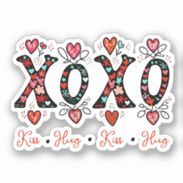 キスとハグドゥルアートバレンタイン シール