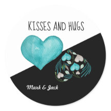 キスとハグ水カラーハートハンド