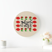 キスとバラウォールクロック ラージ壁時計 (ホーム)