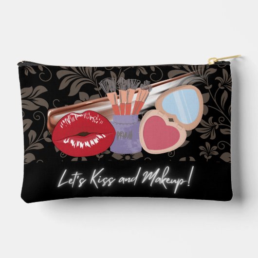 キスとメイクアップアクセサリーバッグ アクセサリーポーチ (裏面)