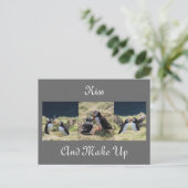 キスと化粧はがき ポストカード (スタンド正面)