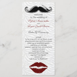 キスと口ひげゼブラストライプウェディングプログラム プログラム