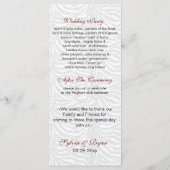 キスと口ひげゼブラストライプウェディングプログラム プログラム (裏面)