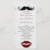 キスと口ひげゼブラストライプウェディングプログラム プログラム (正面/裏面)