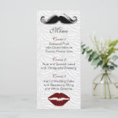 キスと口ひげゼブラ結婚ストライプのメニュー メニュー (スタンド正面)