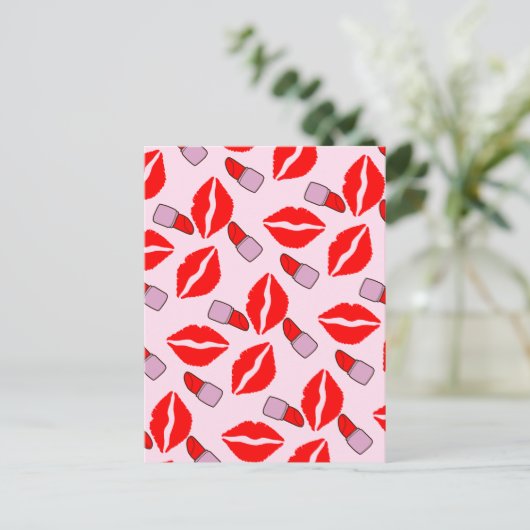 キスと口紅 ポストカード (スタンド正面)