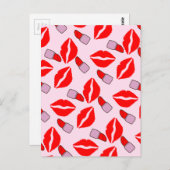 キスと口紅 ポストカード (正面/裏面)