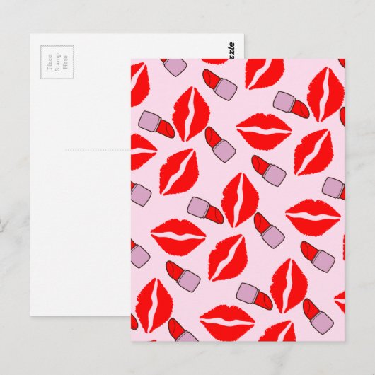 キスと口紅 ポストカード (正面/裏面)