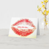 キスと密封される… カード (黄色い花)