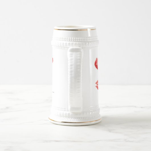 キスと愛のマグカップ ビールジョッキ (ハンドル)