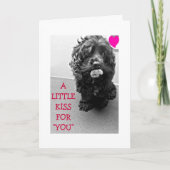 キスと願い事の誕生日が犬に言う カード (正面)