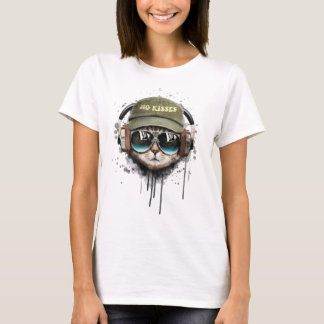 キスなし、ビートのみ： DJ Cat in the Mix Tシャツ