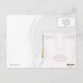 キスのできる唇の付いた芸者 ポストカード (裏面)