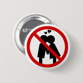 キスのアンチバレンタイン無しの日ボタン 缶バッジ (正面&裏面)