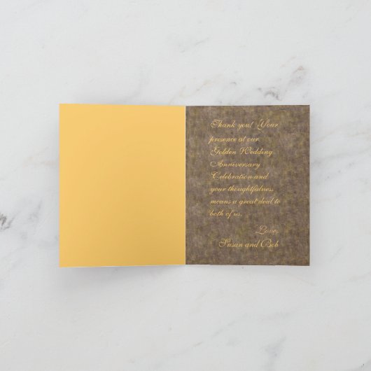 キスのクリムトは金記念日カード感謝していしています サンキューカード (内部)