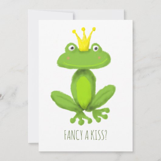 キスのファンシーカエルの王子の漫画バレンタインの日 シーズンカード (正面)