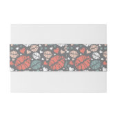 キスのプリントおよびハートパターン 招待状ベリーバンド (裏面例)