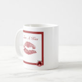 キスのマグを共有して下さい コーヒーマグカップ (正面左)