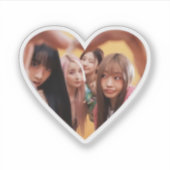 キスのライフハートビニールシール シール (正面)