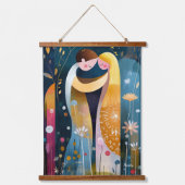 キスの再考：抽象芸術ロマンチックな芸術 吊り下げ型タペストリー (正面)