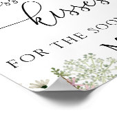 キスの数を当ててみて | おしゃれなワイルドフラワー ポスター (角)