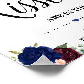 キスの数ゲームサイン ブライダルシャワー ボヘミアンチック ポスター (角)