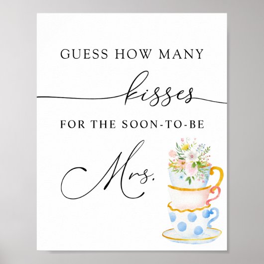 キスの数当てゲーム　すぐ結婚するミセスのサイン ポスター (正面)