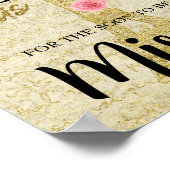 キスの数当てゲーム パリス ブライダルシャワー ゲーム ポスター (角)