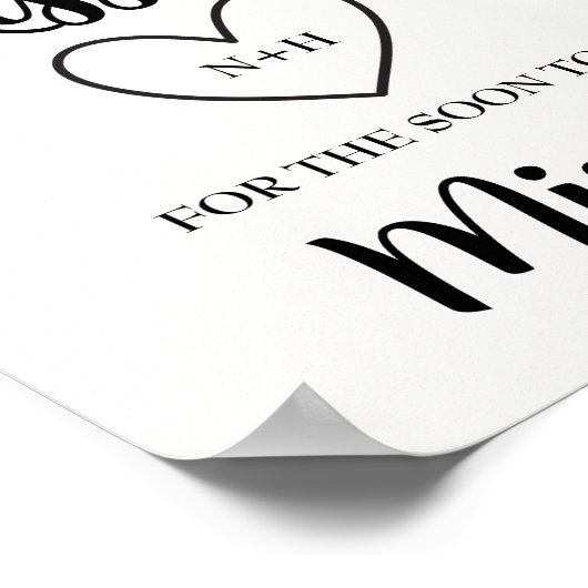 キスの数当てゲーム ブライダルシャワーゲーム ポスター (角)