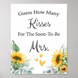 キスの数当てゲーム ブライダルシャワー ポスター