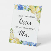 キスの数当てゲーム ブライダルシャワー 台座サイン (正面)