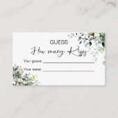 キスの数当てゲーム ブライダル エンクロージャーカード (正面)