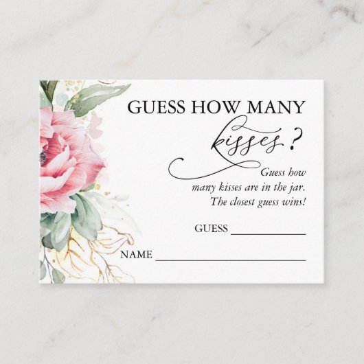 キスの数当て多肉植物ゲームカード エンクロージャーカード (正面)