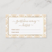 キスの数当て ブライダルゲーム ゴールドパターン エンクロージャーカード (正面)