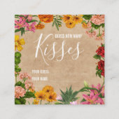 キスの数当て ブライダルシャワーゲーム エンクロージャーカード (正面)