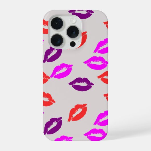 キスの模様のスマートフォンケース iPhoneケース (裏面)