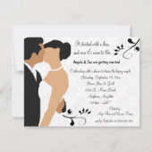 キスの民族のブライダルシャワーの招待から始められる 招待状 (正面)