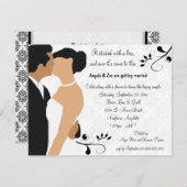 キスの民族のブライダルシャワーの招待から始められる 招待状 (正面/裏面)