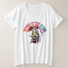 キスの王：写真にリアルなツリーカエルのアート&コレクション プラスサイズTシャツ