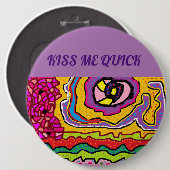 キスの私のクイックおもしろいお尻デザイン 缶バッジ (正面&裏面)