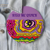 キスの私のクイックおもしろいお尻デザイン 缶バッジ (インサイチュ)